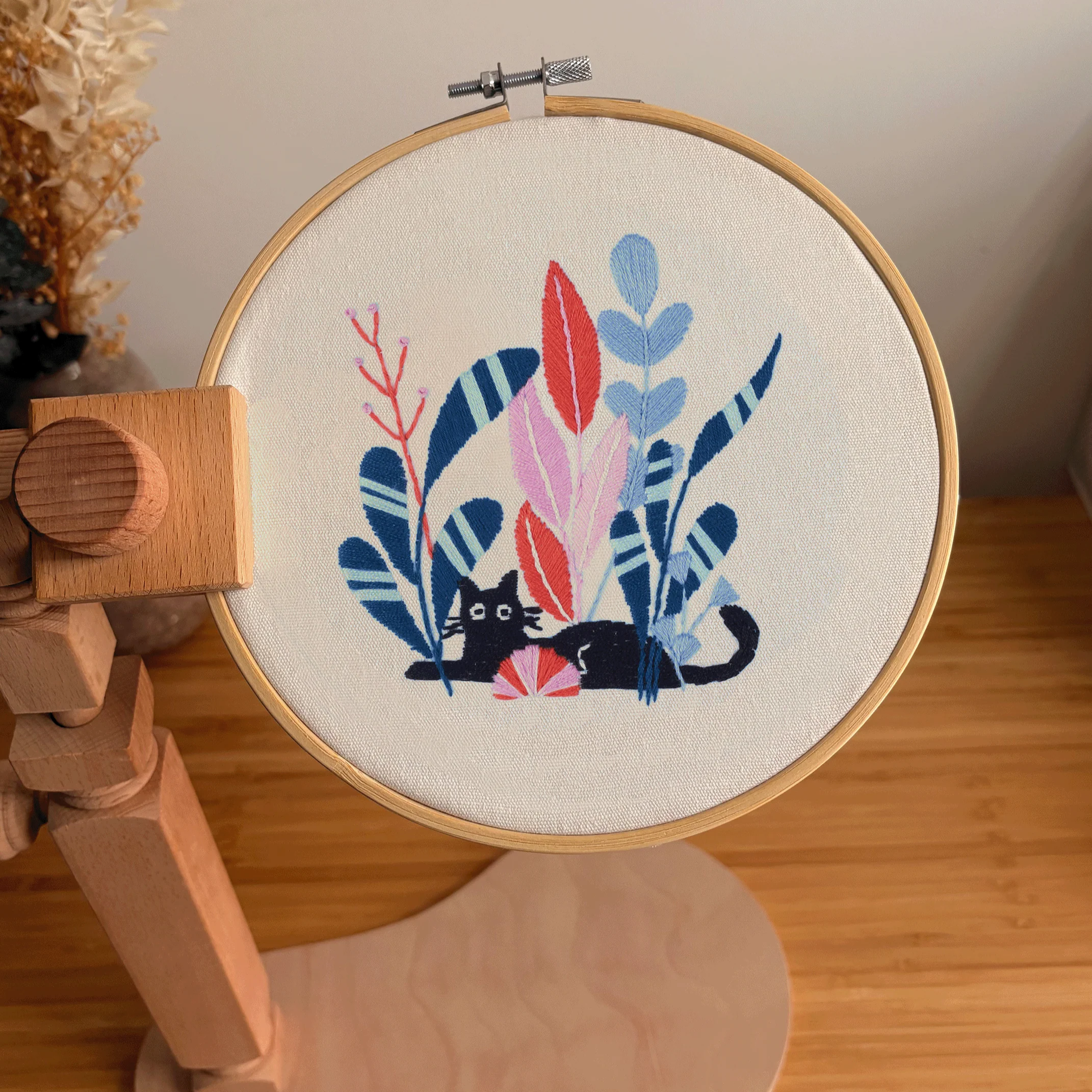 Tobio the Cat - Embroidery Kit - Image 4